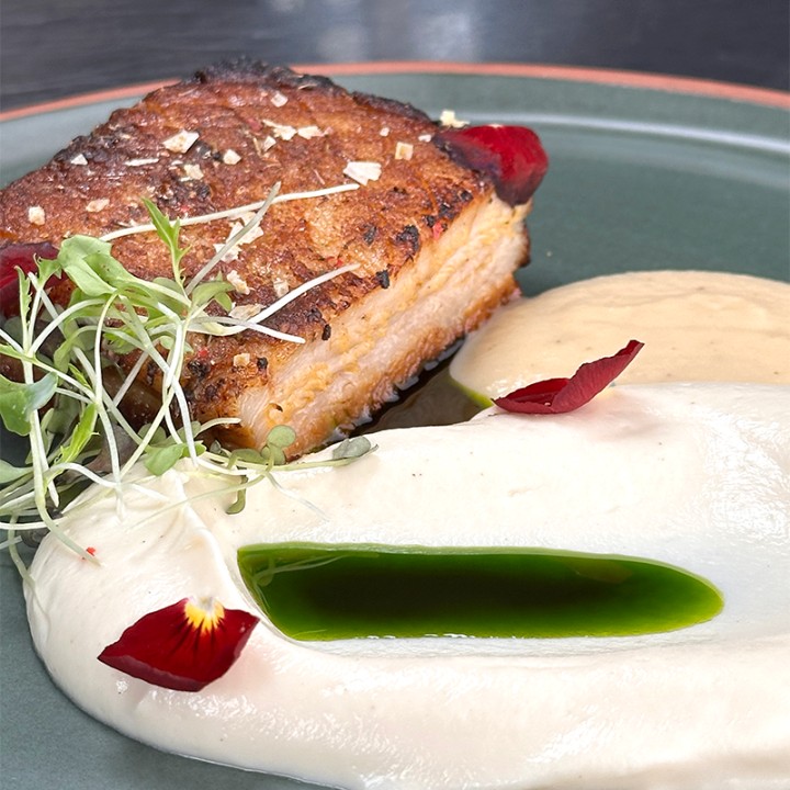 Slow-roasted pork belly